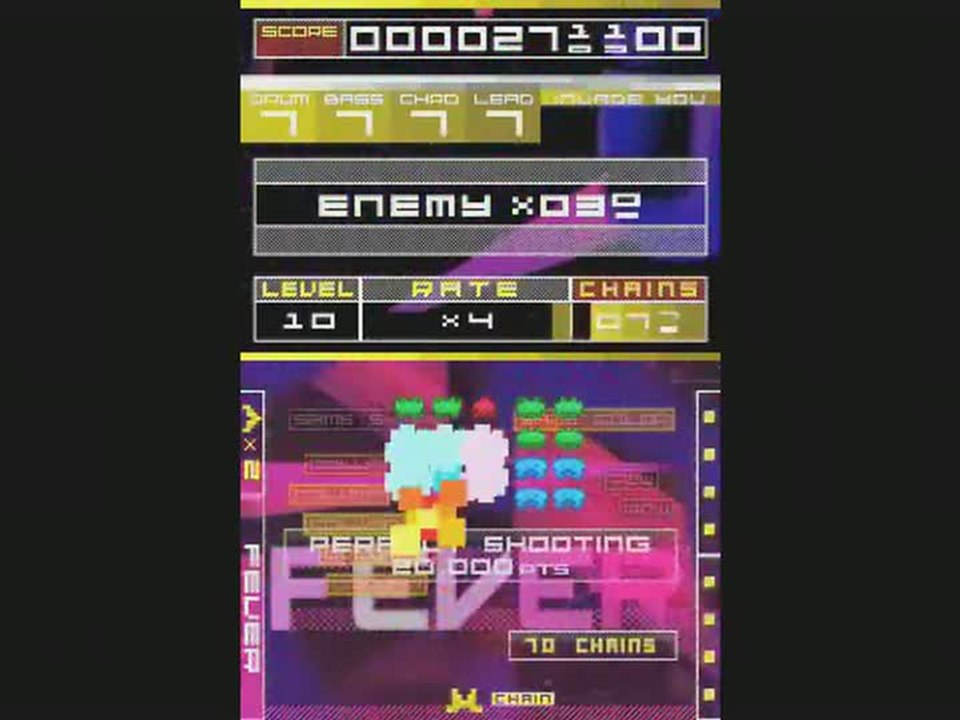 Space Invaders Extreme : Gameplay coloré