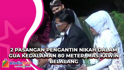 2 Pasangan Pengantin Nikah dalam Gua Kedalaman 80 Meter, Mas Kawin Belalang