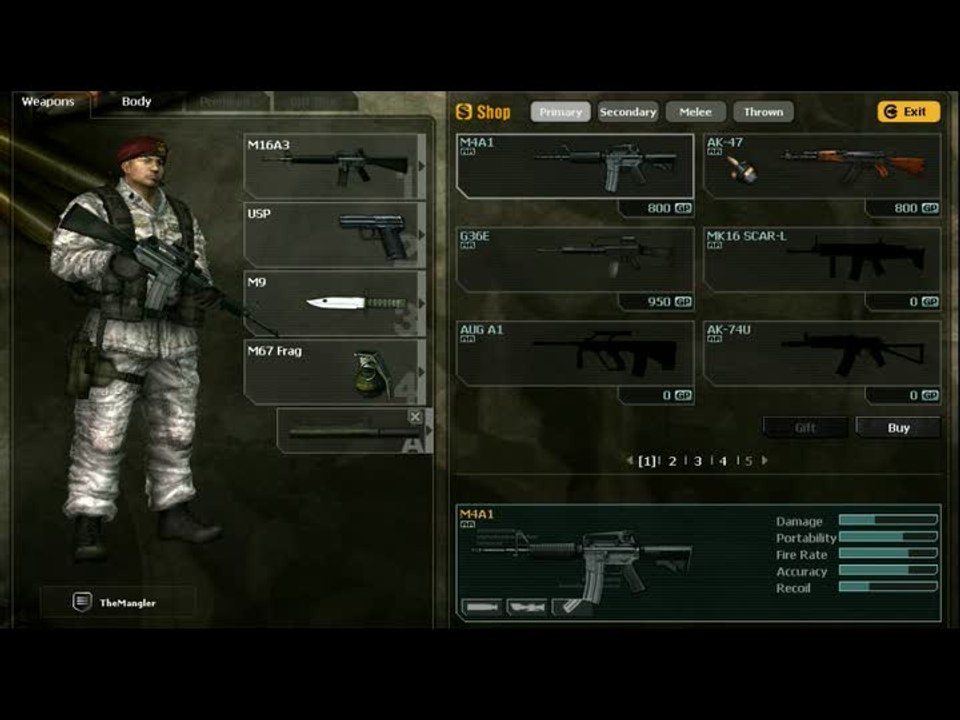 Combat Arms : Personnalisation