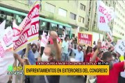 A favor y en contra de Pedro Castillo: se registró enfrentamientos en las afueras del Congreso