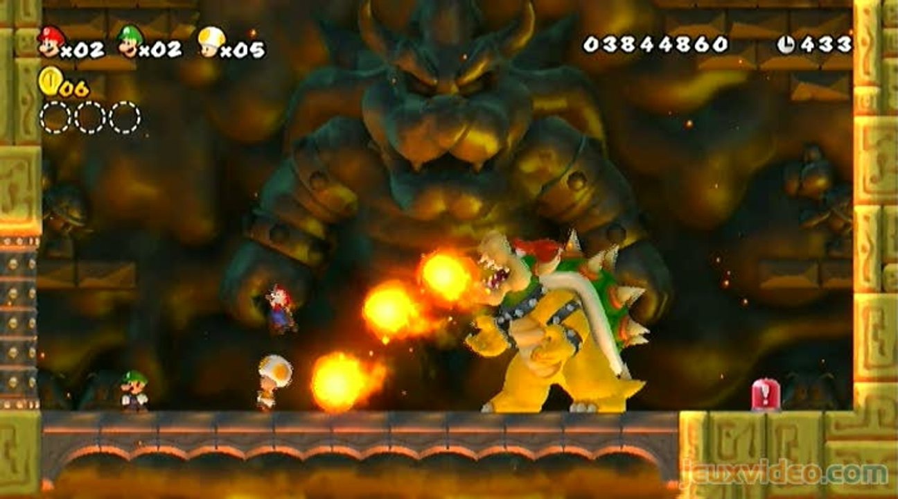 New Super Mario Bros. Wii : Bowser phase 1