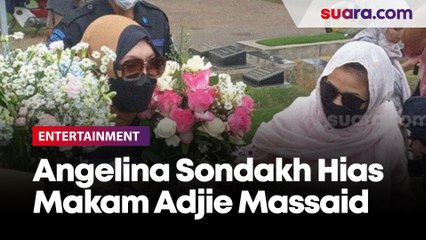 Jelang Ramadhan, Angelina Sondakh Hias Makam Adjie Massaid dengan Bunga