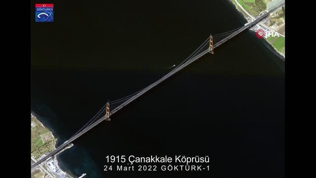 MSB, GÖKTÜRK-1 uydusunca fotoğraflanan 1915 Çanakkale Köprüsü'nü paylaştı