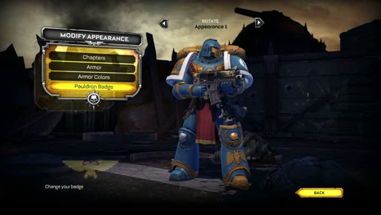 Warhammer 40.000 : Space Marine : Customisation multijoueur