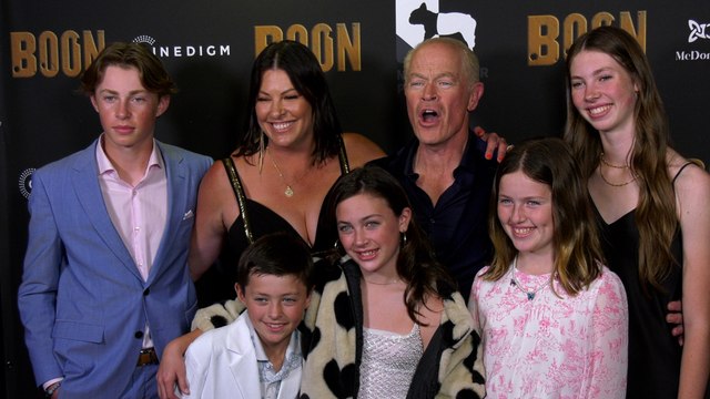 Neal McDonough with his family attend the red carpet premiere of Boon in Los Angeles