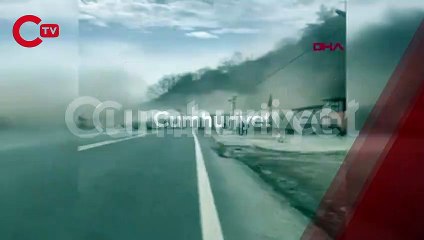 Rize'de heyelan: Ayder yolu ulaşıma kapandı