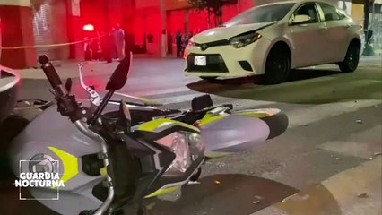 Motociclista lesionado tras ser embestido por un vehículo en Santa Teresita, en Guadalajara