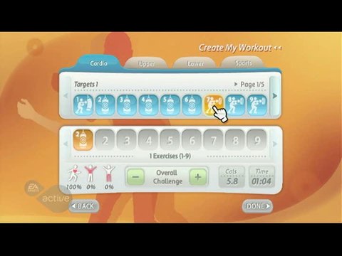 EA Sports Active : Personal Trainer : Programmes personnalisés