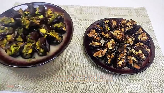 طريقة عمل التمر المحشي بالمكسرات