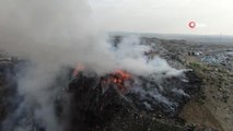 Son dakika haberleri! Safranbolu çöplüğünde çıkan yangın böyle görüntülendi
