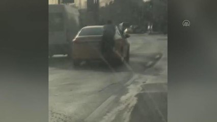 Patencinin İstanbul trafiğinde tehlikeli yolculuğu cep telefonuyla görüntülendi