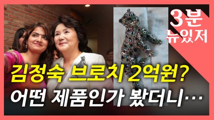 [뉴있저] 靑 "2억 원짜리 브로치? 3만 원짜리 제품, 모두 사비로 구매" / YTN