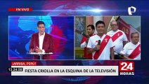 Para apoyar a la 'bicolor': jarana criolla en la esquina de Panamericana Televisión