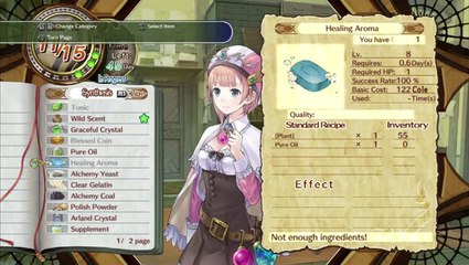 Atelier Rorona : The Alchemist of Arland : Alchimie