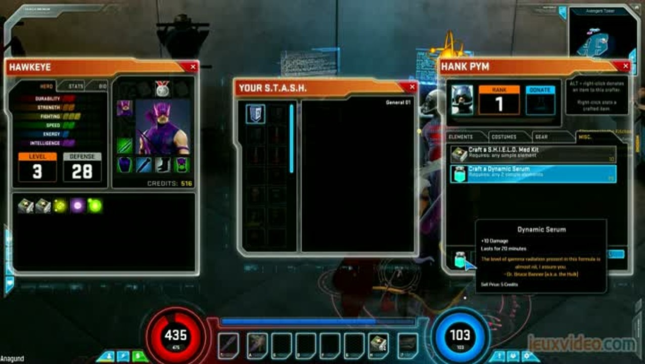 Marvel Heroes : Crafting