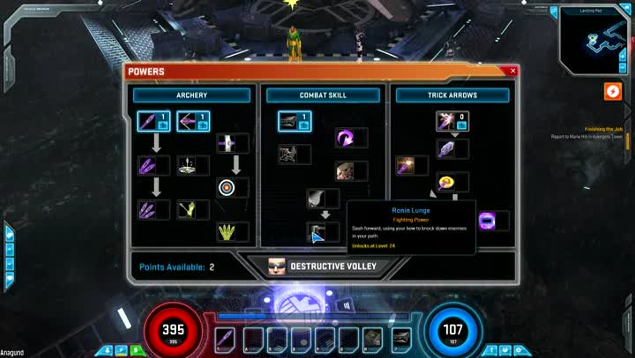 Marvel Heroes : Arbre de compétences de Hawkeye