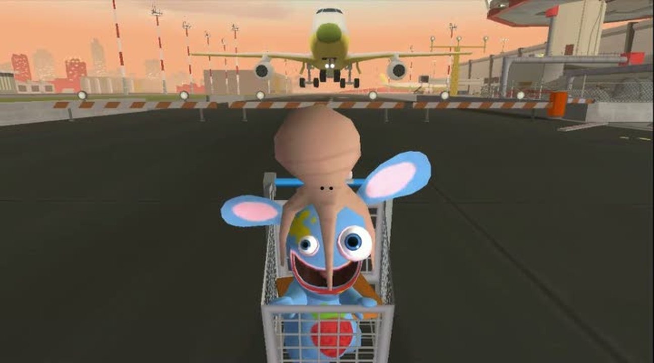 The Lapins Crétins : La Grosse Aventure : Gameplay à roulettes