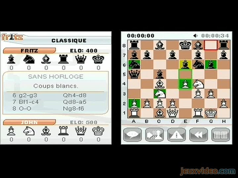 Fritz by Chessbase : Partie d'entraînement