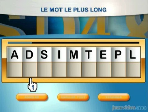 Des Chiffres et des Lettres : Le mot le plus long (solo)