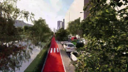Así quedará el carril bici del Paseo de la Castellana en Madrid