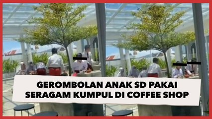 Heboh Gerombolan Anak SD Pakai Seragam Kumpul di Coffee Shop, Warganet Geger: Sultan Sejak Dini