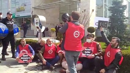 İşten atmalara karşı çıkan Enerji-Sen üyeleri gözaltına alındı