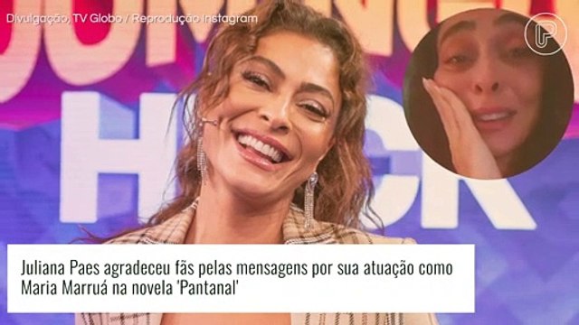 Juliana Paes ganha elogios por atuação em 'Pantanal' e vai às lágrimas após cena em novela
