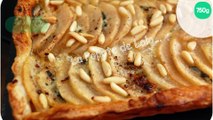 Tarte roquefort, poires, miel