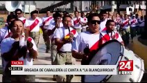 Tacna: miembros del Ejército cantan y alientan a jugadores de la selección peruana