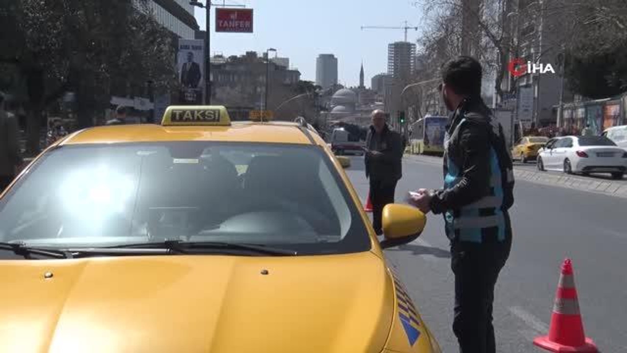 Şişli'de ticari taksi denetimi... Çok sayıda sürücüye cezai işlem uygulandı