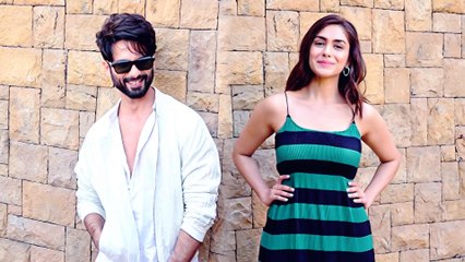 Download Video: Shahid Kapoor And Mrunal Thakur Spotted At Juhu JW Marriott For Promotion Of Film Jersey