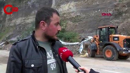 Rize'de heyelan; Ardeşen-Çamlıhemşin yolu kapandı