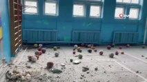 Rusya'nın saldırılarında Kiev'deki bir okul hasar gördü