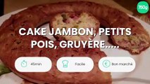 Cake jambon, petits pois, gruyère.....