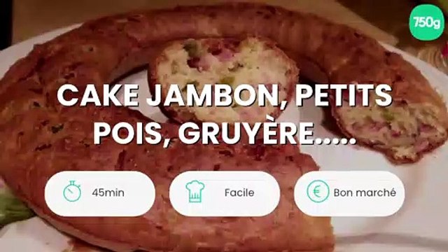 Cake jambon, petits pois, gruyère.....
