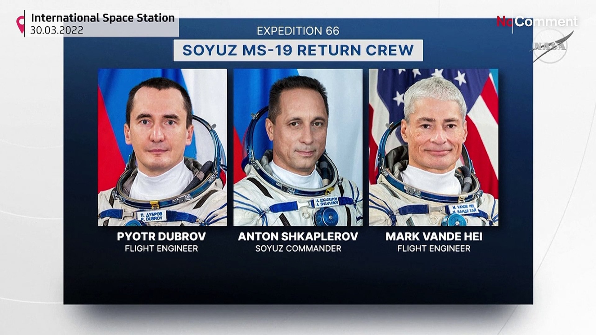 NASA astronaut and Russian cosmonauts return to Earth