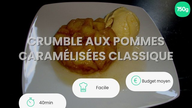 Crumble aux pommes caramélisées classique