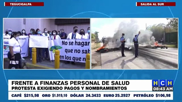 ¡Frente a Finanzas! Personal de Salud protesta exigiendo pagos y nombramientos