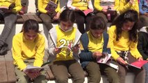Mersin'de açık havada kitap okuma etkinliği yapıldı