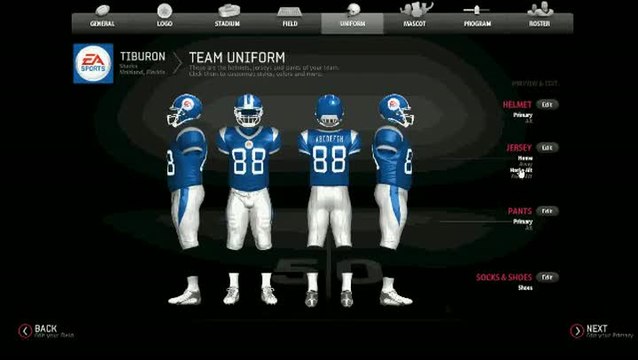 NCAA Football 11 : Créez votre propre équipe