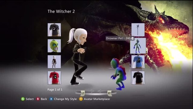 The Witcher 2 : Assassins of Kings : Objets d'avatars