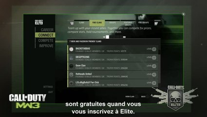 Call of Duty : Modern Warfare 3 : Tutoriel de Call of Duty Elite