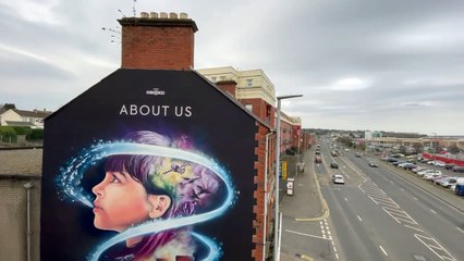 UV Arts' new About Us mural on the Strand Road area of Derry
