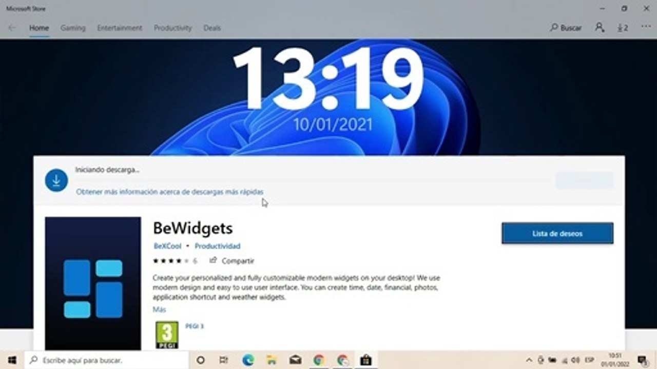 Widgets en Windows 10