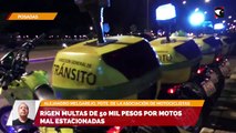 Rigen multas de 50 mil pesos por motos mal estacionadas