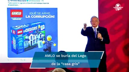 "Cuanta creatividad, ternuritas": AMLO se burla del Lego de la "casa gris" que presentó el PAN