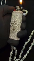 Lil Wayne receives diamond encrusted iced out lighter