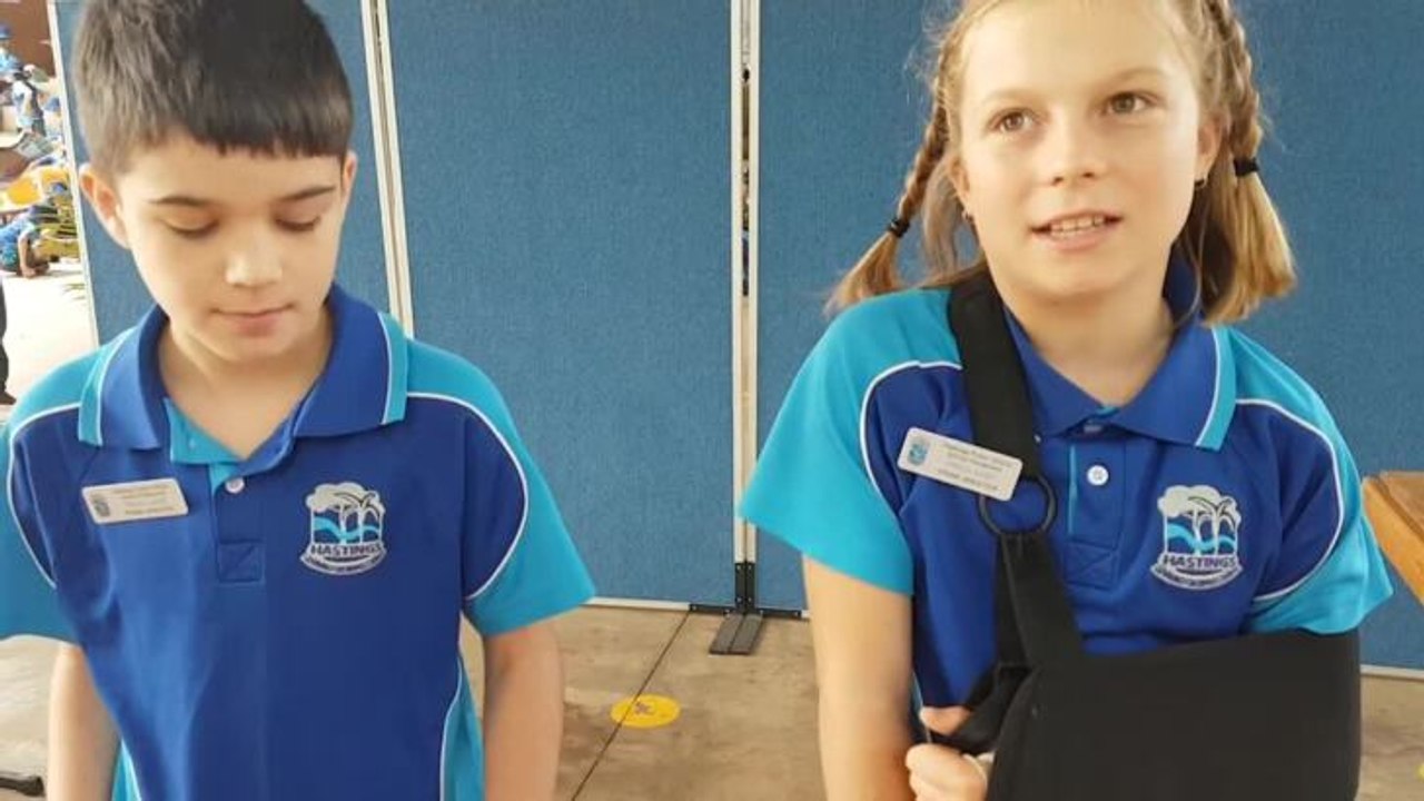 New prime ministers Frida Aaso and Isaac Lavis at Hastings Public School