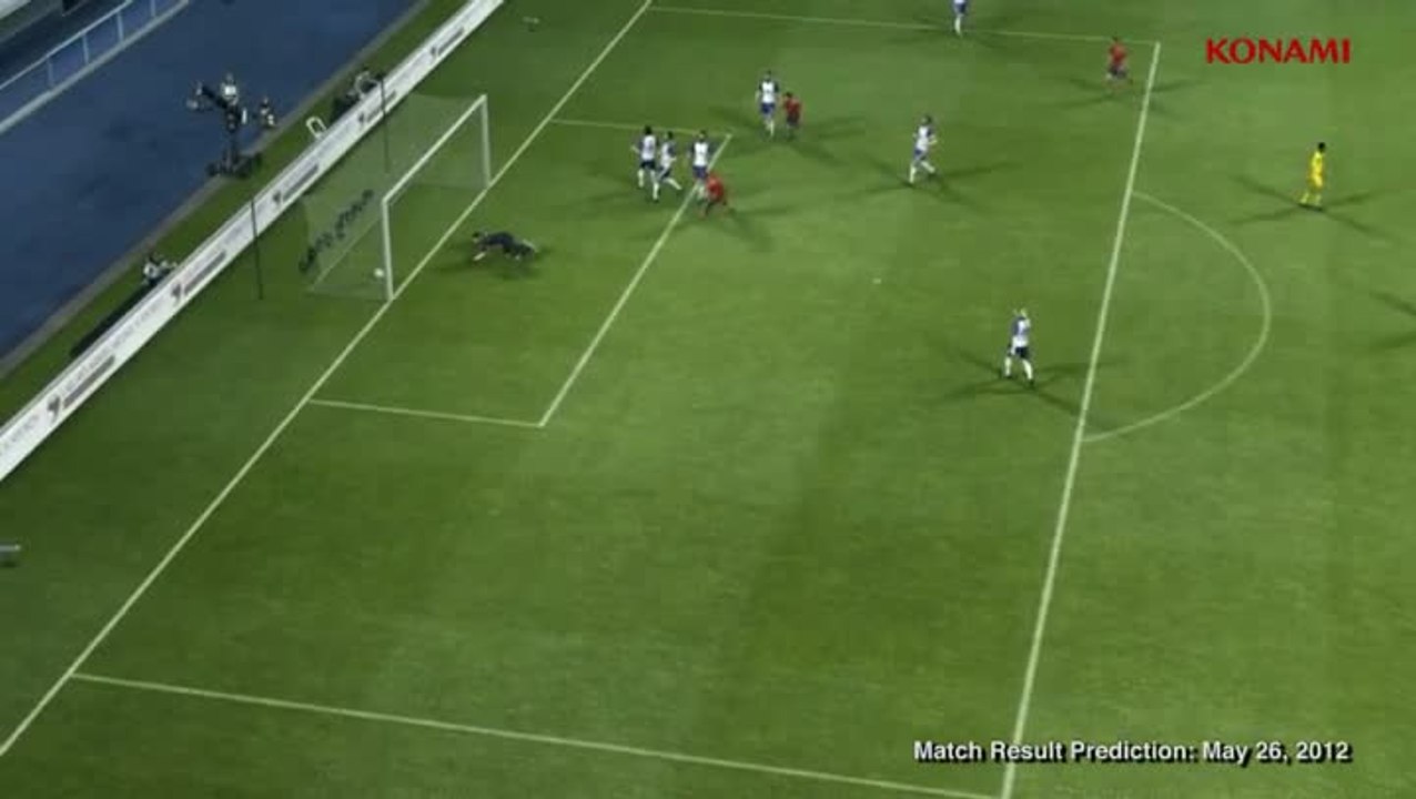 Pro Evolution Soccer 2012 : Prédiction concernant l'Espagne contre la Serbie