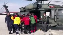 Van'da çığ altında kalan İtalyan kayakçı, jandarma helikopteriyle kurtarıldı